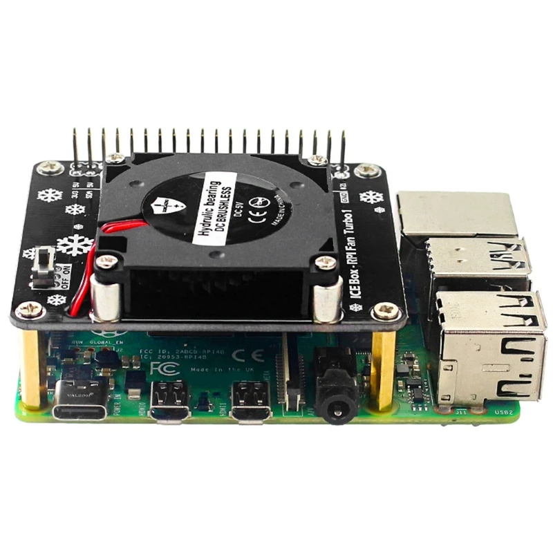 

ICE Tower Cooler for Raspberry Pi 4B/3B+/3B New Colorful ICE Tower Cooling Fan