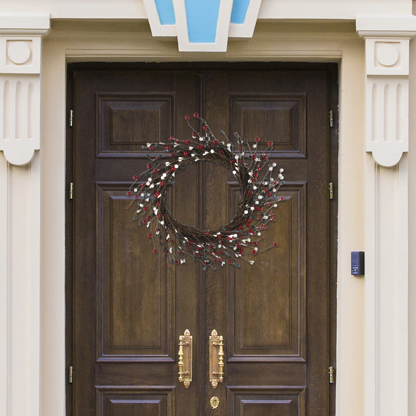 

Simulation Wreath Decoration Berry Garland Round Artificial Vine Ring Pastoral Wedding Arrangement Forest Wreaths