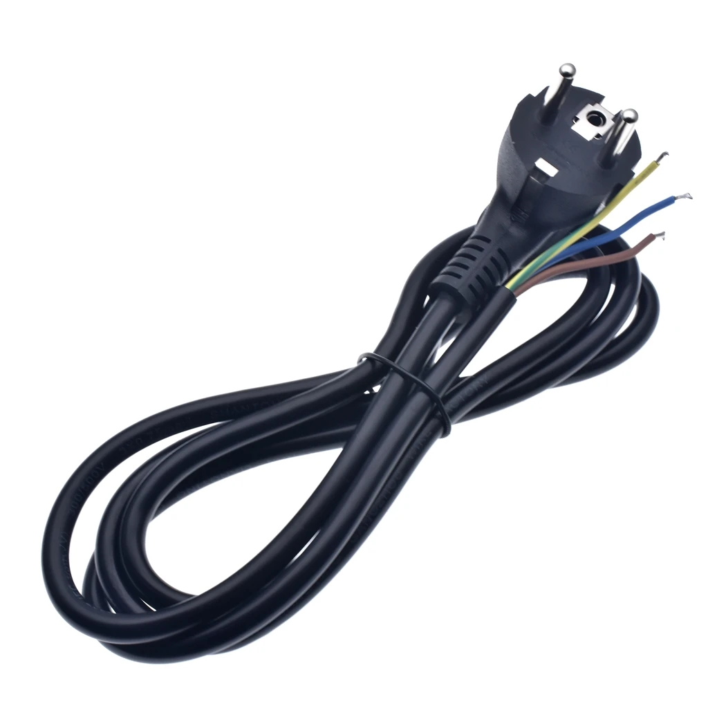 ЕС Европейская вилка Мощность Удлинительный кабель 2 зубец Питание шнур 1 5 м 3G1.5mm