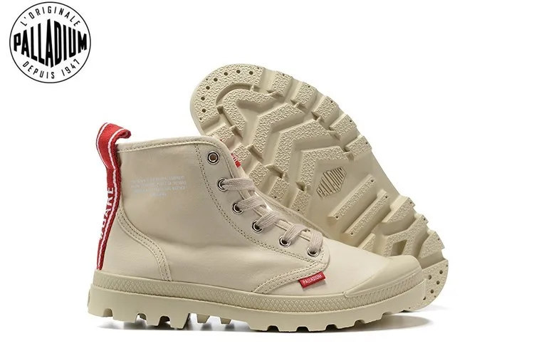 PALLADIUM 2021 High Top รองเท้าผ้าใบคลาสสิกรองเท้าผู้ชายผู้หญิงฤดูใบไม้ร่วงฤดูหนาวรองเท้าข้าวสีขาวรอง...
