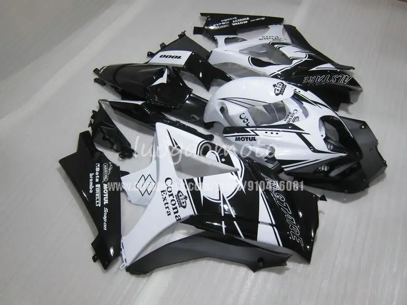 

ABS injection white black fairings kit for SUZUKI K5 GSXR1000 05-06 100%fit for SUZUKI GSXR1000 2005-2006 K5 bodywork