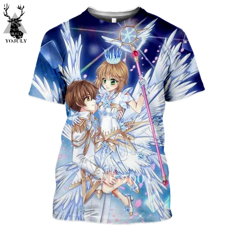 

Anime Card Captor Sakura 3D Printed Harajuku T-shirt Unisex Casual Pullover Clothing Streetwear Hip Hop Fashion Men T Shirt Y892
