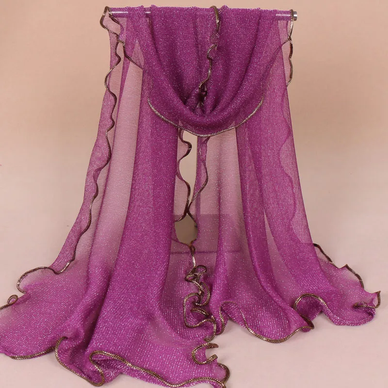 Весенне-летний женский шелковый шарф с закрученным золотом модные женские