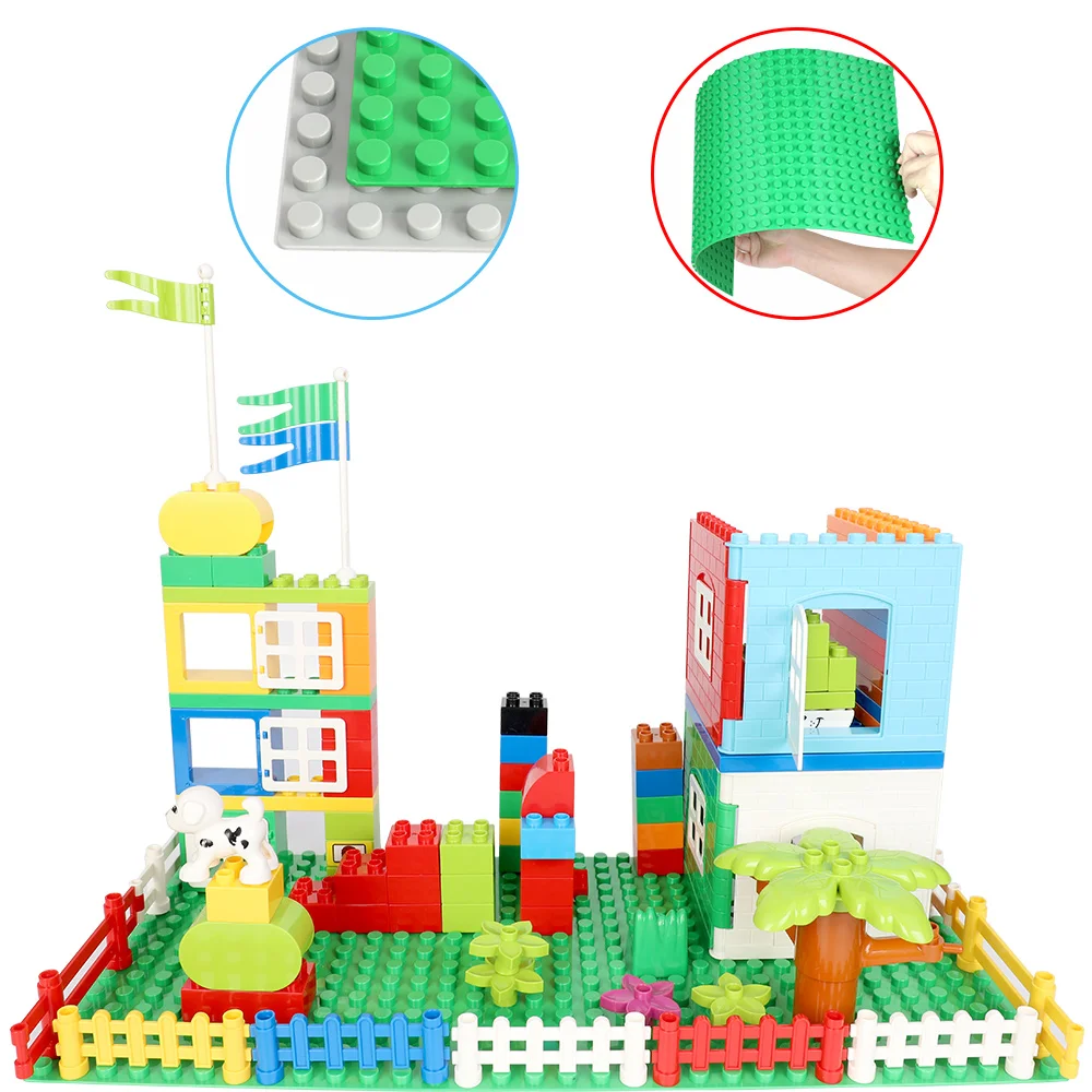 

Большие блоки Базовая пластина 32*16 точек 51*25 см опорная плита DIY строительные блоки Аксессуар игрушка для детей Совместимость с большой разм...