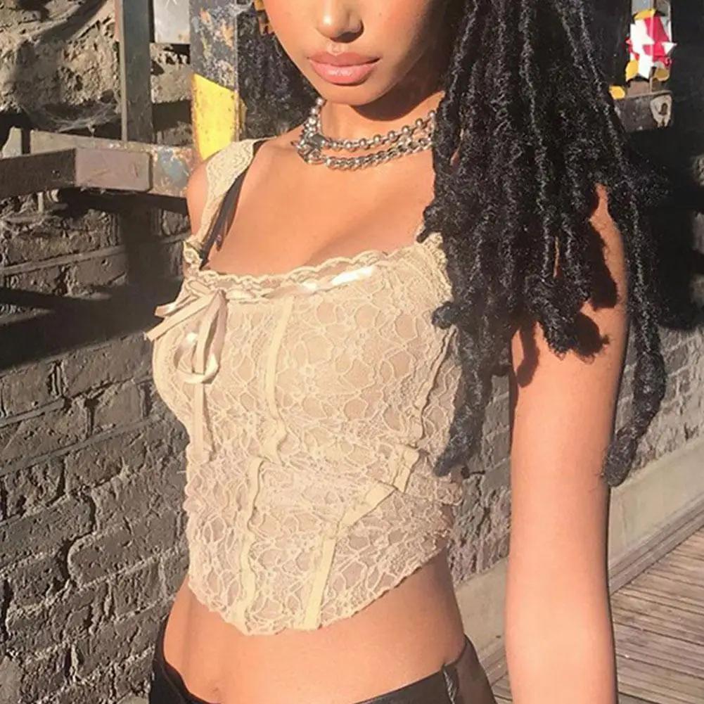 

Женский кружевной корсет в стиле ретро с открытой спиной и бантом