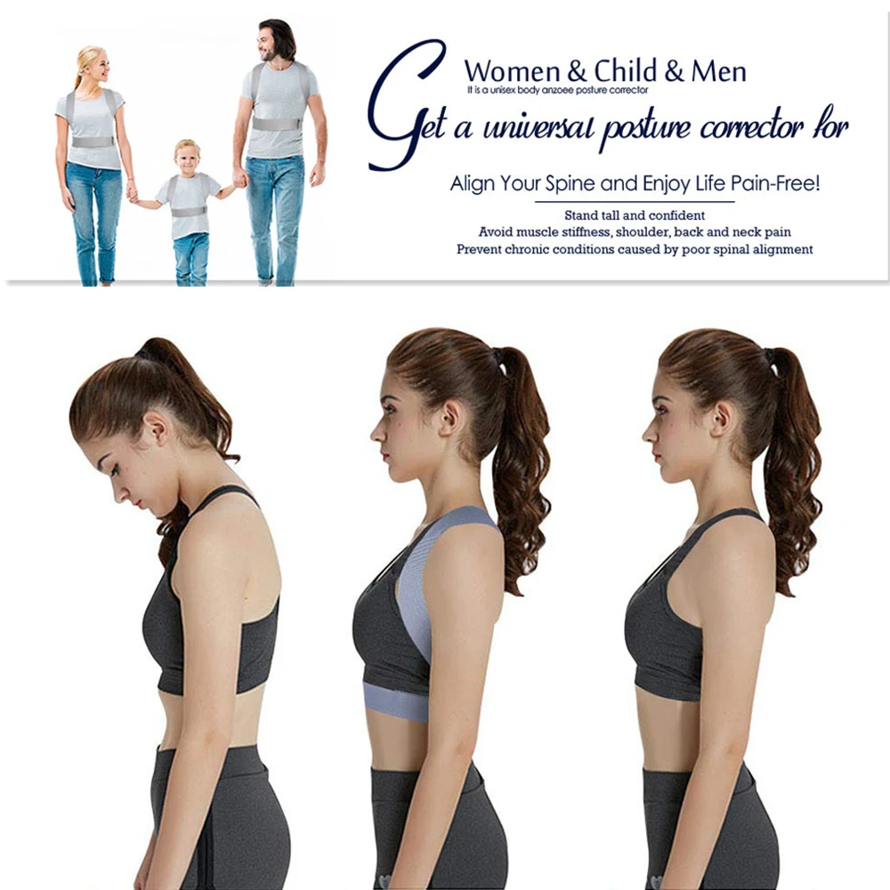 Регулируемый Корректор осанки ключицы для спины мышечные тренировки мужчин и
