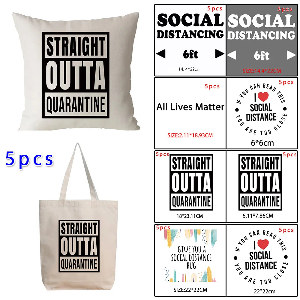 5 шт. наклейки для одежды с текстовым принтом декоративные аксессуары домашних