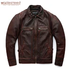 Мужская винтажная куртка MAPLESTEED, черная, красная, коричневая куртка из 100% воловьей кожи, пальто с длинным рукавом, 62-68 см, M-5XL м100, для зимы, 2019