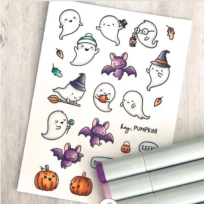 

Halloween Metal Cutting Dies and Stamps Ghost Pumpkin Bat Scrapbooking Craft Stencil Card Make Album Sheet Template New Design