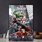 Настенный постер с героями комиксов Marvel, принты на холсте с супергероями Мстителей для гостиной, домашний аниме Куадрос Декор