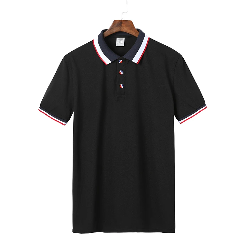

Men's Classic Stripes Polo Shirts 2021 Summer Trend Lapel White Business Tops Casual Mens Clothes Short Sleeve Commute Blouse