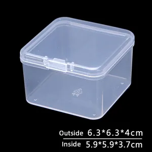6 см квадратная пластиковая полипропиленовая коробка для инструментов, коробка для хранения образцов, Кол-во 1 шт.