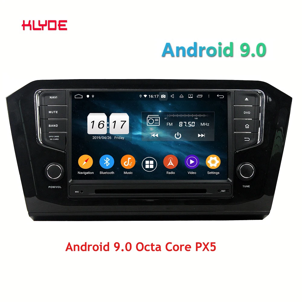 KLYDE KD 8110 1 din 8 дюймов Android 9 0 Восьмиядерный автомобильный Радио Видео плеер с GPS