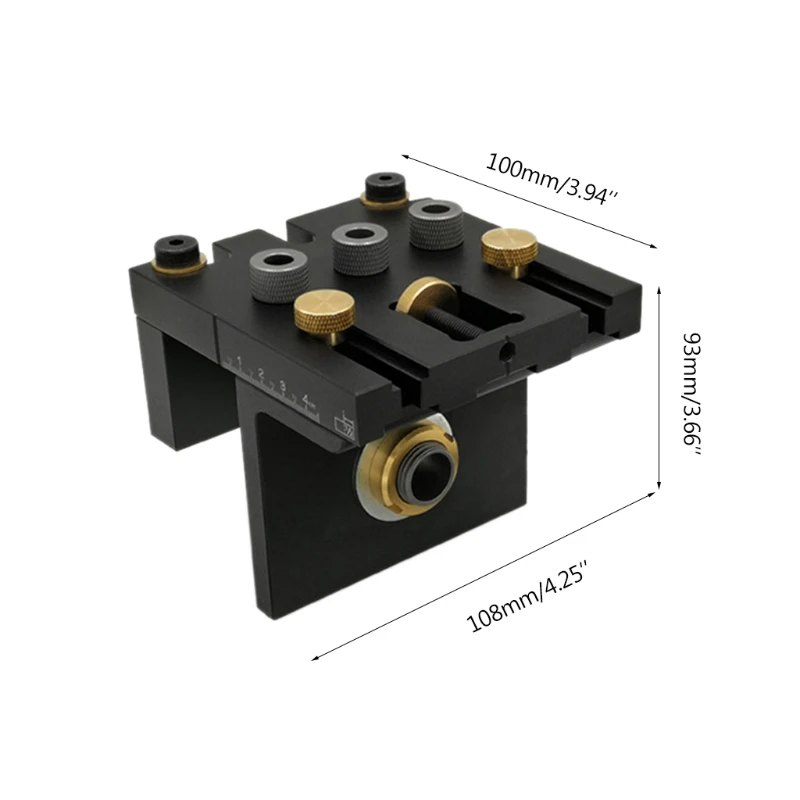 

Doweling Jig Kit 3 in 1 Practical Positioning Clip Woodworking DIY Drill Locator