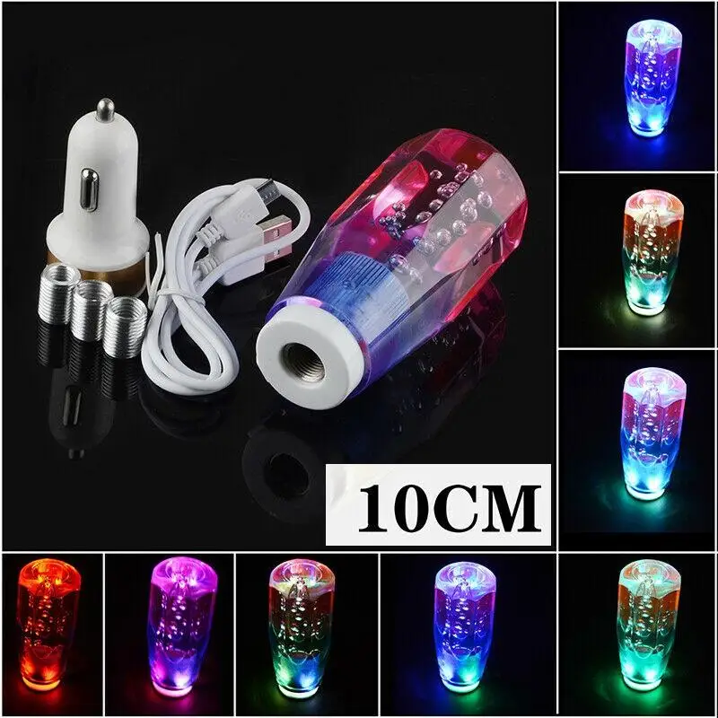 

Crystal Multi-color LED Light Illuminated Gear Stick er Knob Fits for