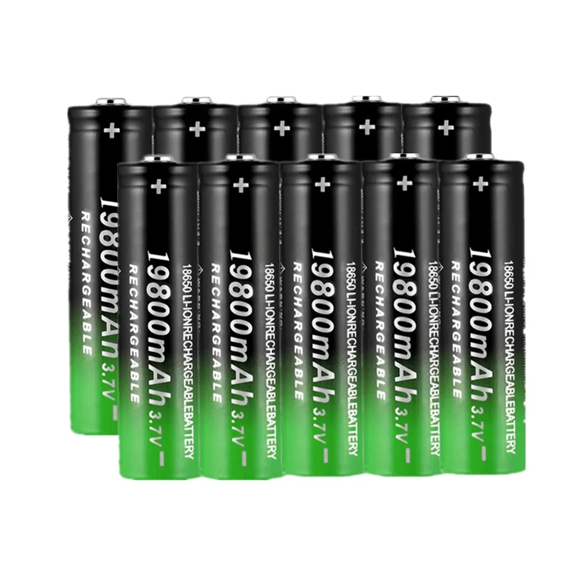 

18650 Battery High Quality 19800mAh 3.7V 18650 Li-ion batteries Rechargeable Battery For Flashlight Torch