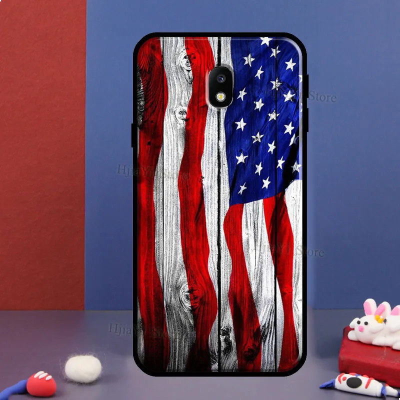 Чехол с американским флагом для Samsung Galaxy J5 J3 J7 J1 A3 A5 2016 2017 A6 A7 A8 A9 J4 J6 Plus J8 2018 - купить