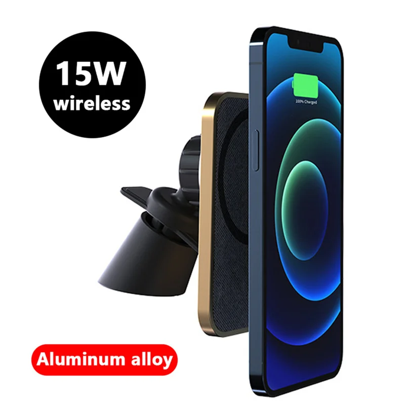 15w magnetic car holder fast wireless charger suction cup desktop mobile phone holder for iphone 13 12 pro max wireless charging free global shipping