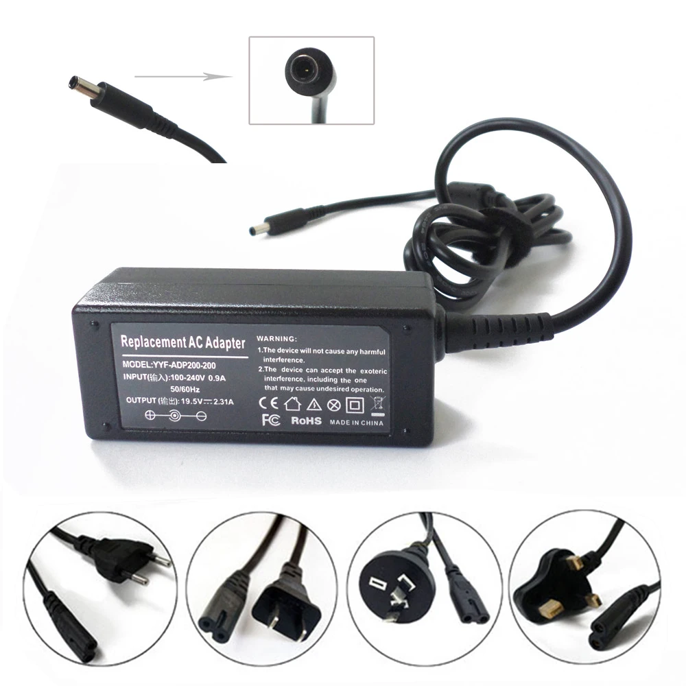 

19.5V 2.31A 45W Power Supply Cord Battery Charger For Dell 03RG0T PA-1450-66D1 LA45NM121 P60G P57G 450-18463 Notebook AC Adapter