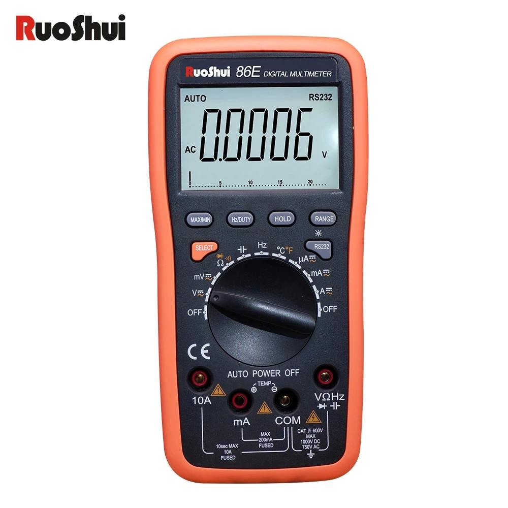 Digital Multimeter True RMS 22000 Counts Professional Current  Ohm Hz AC/DC Transistor Voltmeter Capacitance Resistance Tester