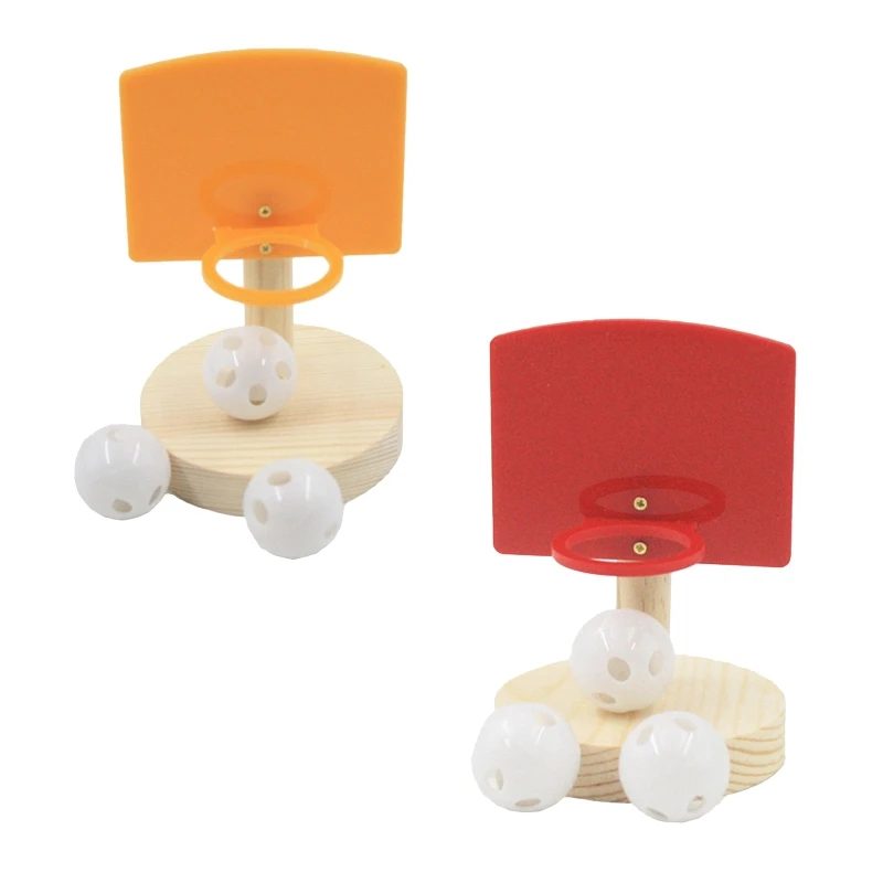 

Pet Birds Chew Toys Parrot Basketball Hoop Props Parakeet Bell Balls Puzzle Gift D0AC