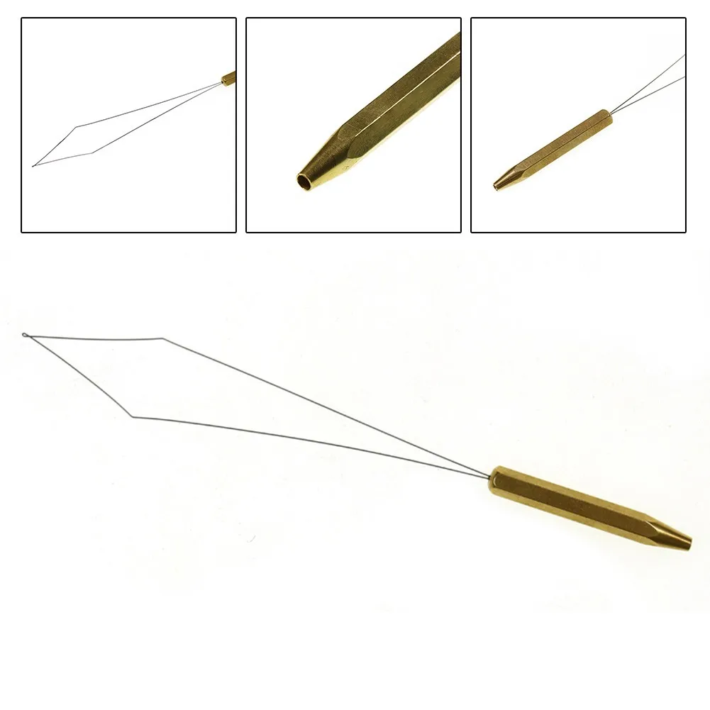 

Brass Handle Bobbin Threader Fly Fishing Tying Thread Tying Tool Bug Tying Tools Iscas Pecas Fly Fishing Bug Binding Tools