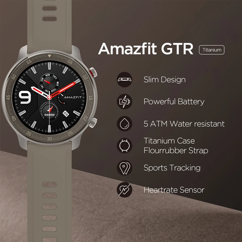 Умные часы Amazfit GTR 47 мм 5 АТМ новые умные с аккумулятором 24 дня управление музыкой