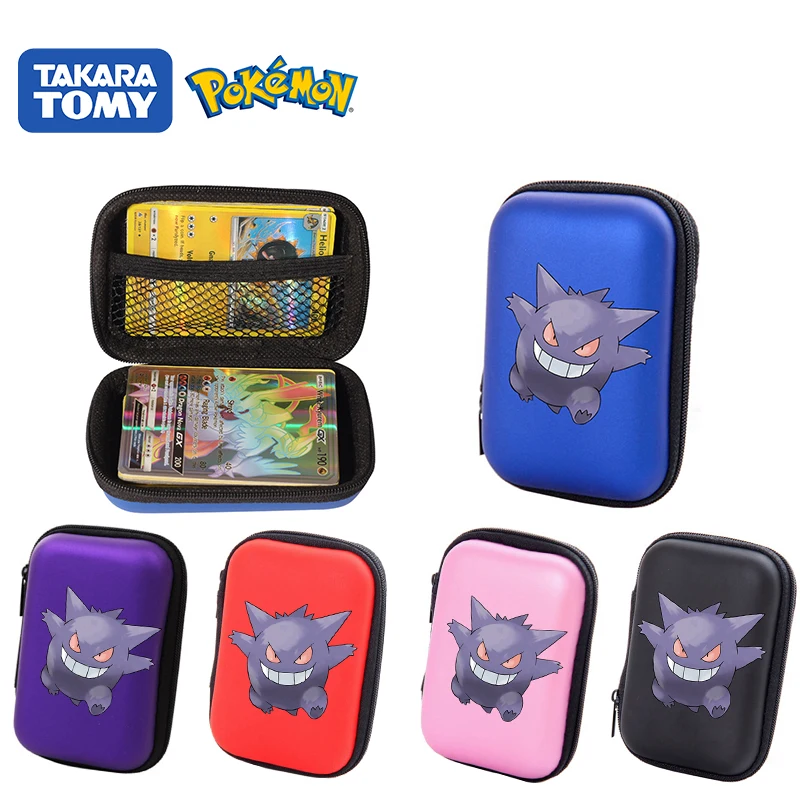 

Gengar Pokemon Cards Holder Pikachu Pokemon Album Game Cards Album Hard Holds 50 Cards Toy Gift Anime Playing Cards Collect Box