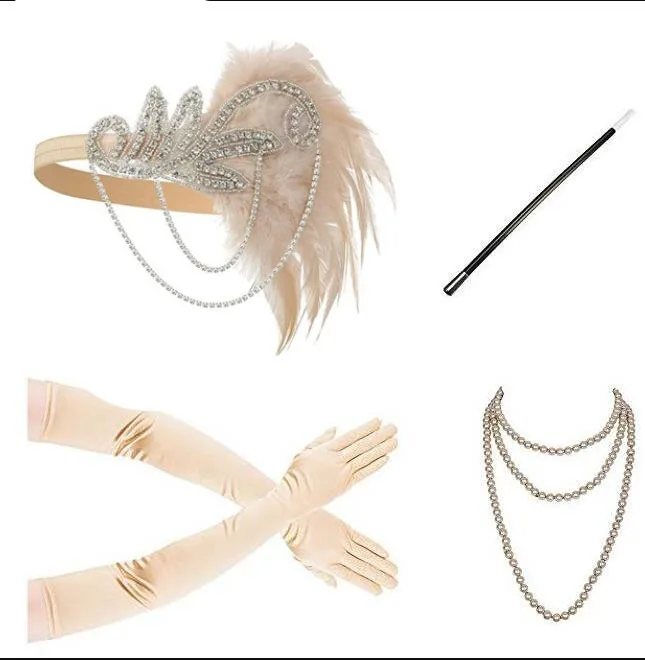 Аксессуары для платья в стиле ретро праздвечерние чный реквизит повязка на