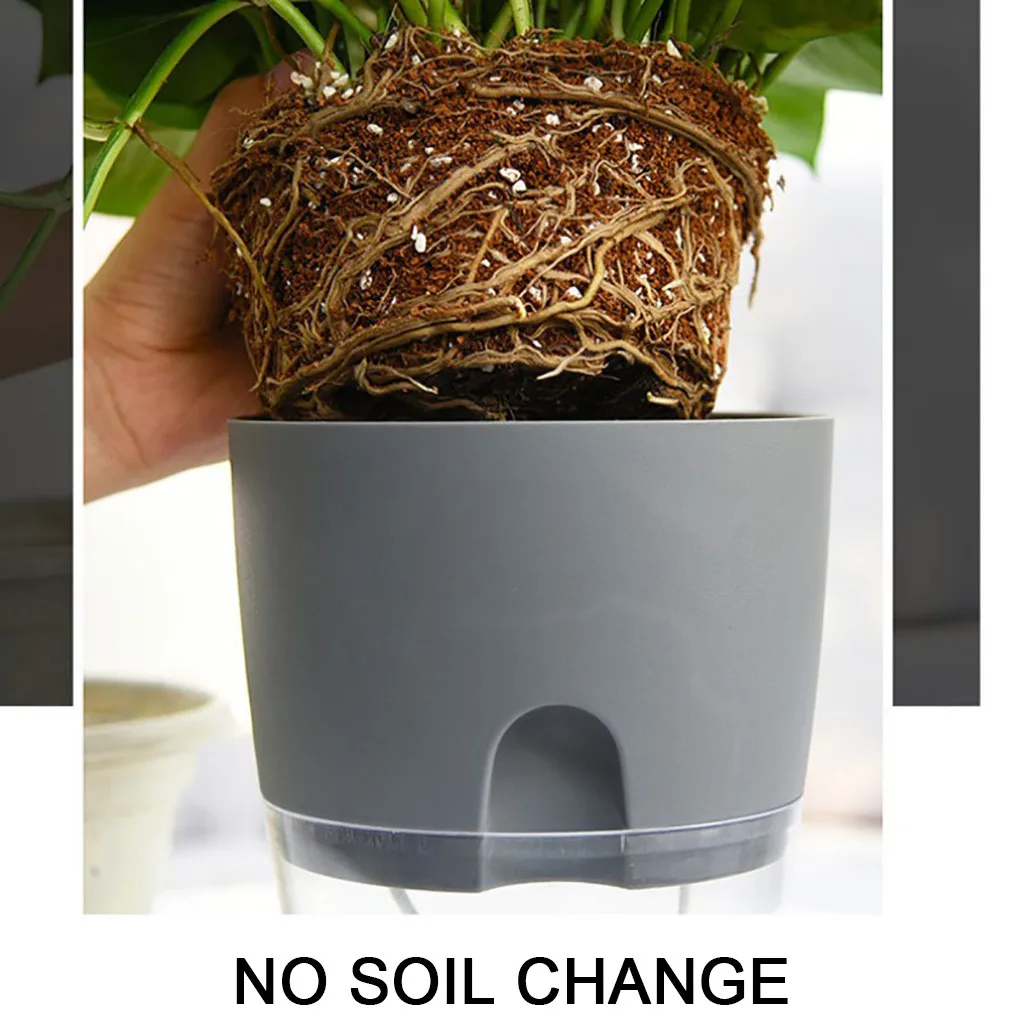 Горшок для цветов с нижним слоем воды автоматический горшок растений не