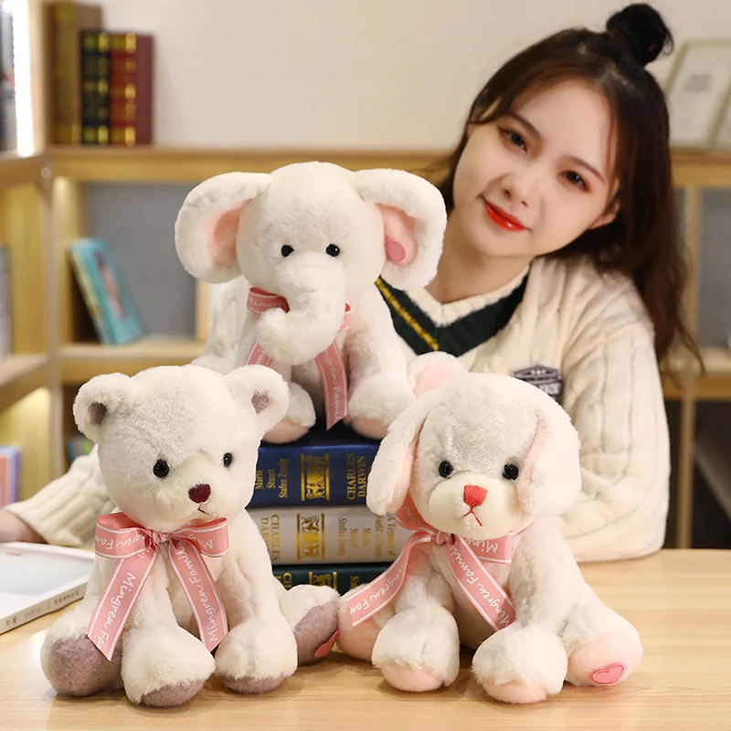 1 шт. 25 см Kawaii на подкладке из плюша и Мягкие Аниме с милой собачкой слон плюшевый