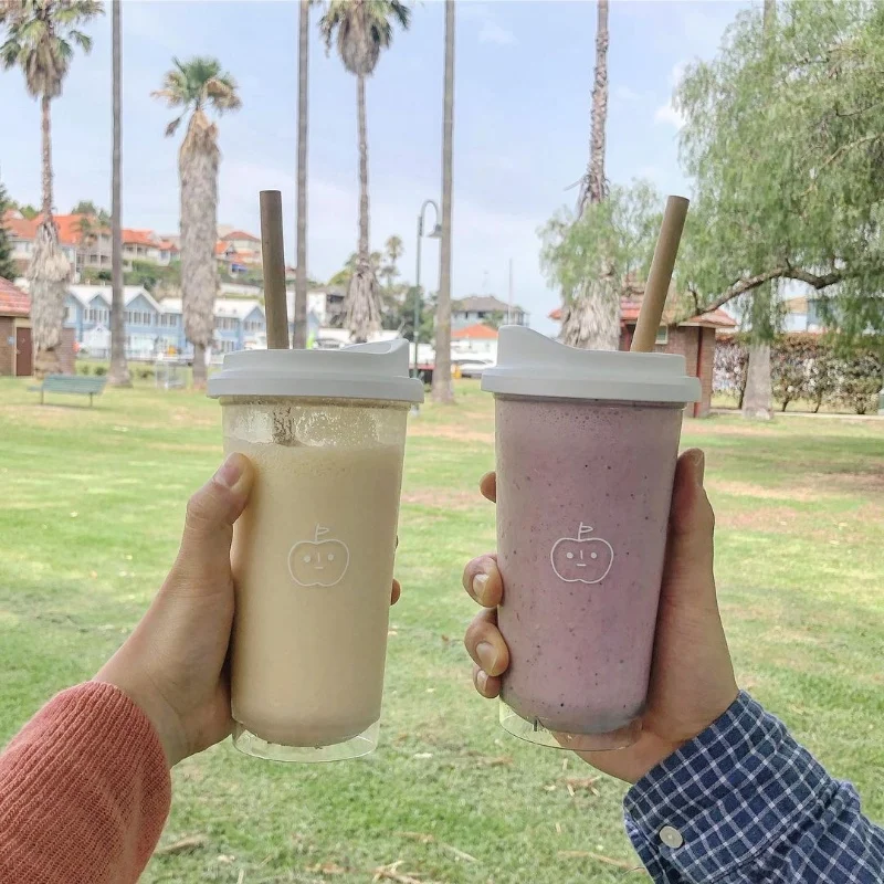 Кавайная пластиковая бутылка для воды сока молока чая кофе тритановая школьная