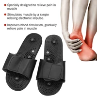 1 pair pulse acupuncture therapy dual electrode tens massage slippers for electrical stimulator relaxation relieve muscle pain
