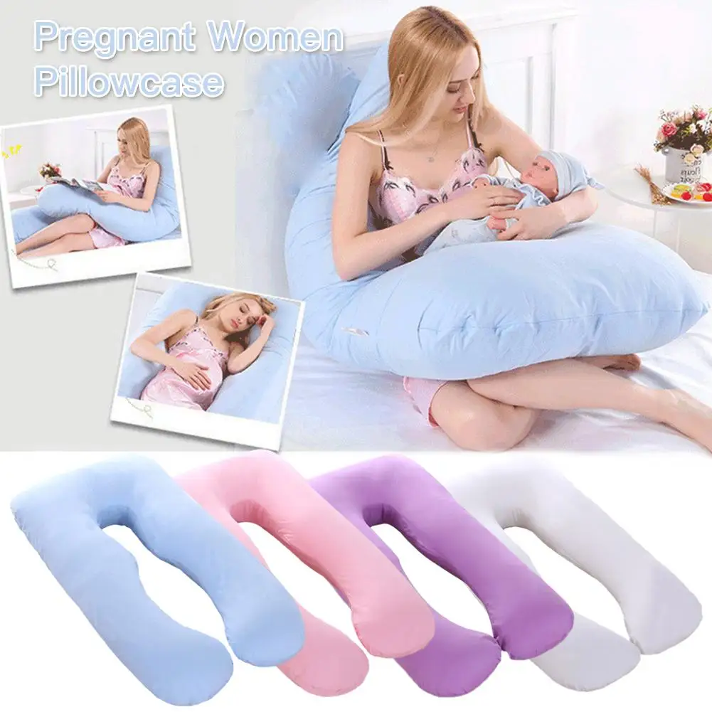 Schwangere Große U-förmigen Mütterlichen Kissen Abdeckung Multi-funktionale Seite Schlafen Komfortabel Baumwolle Kissen Fall Abnehmbare