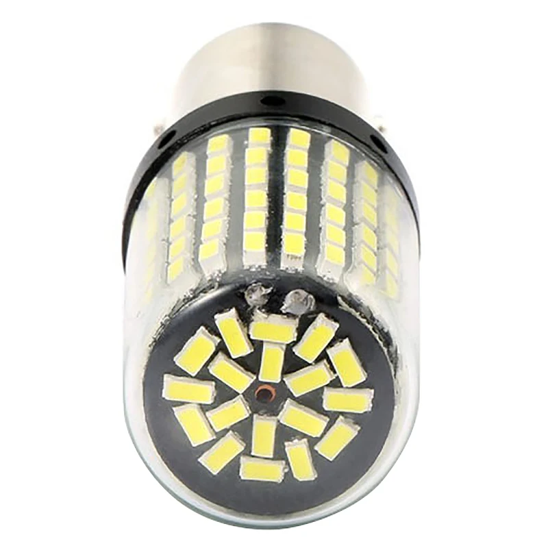 Newest DC12V Super Bright Low Power 1156 P21W BA15 180° LED Bulbs for Back Up Reverse Lights Or Tail Brake Xenon White(65 | Автомобили и