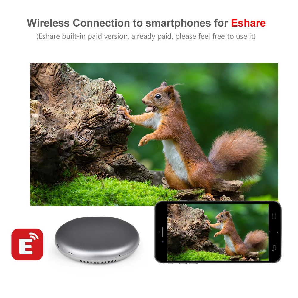 Мини проектор Rigal RD607 DLP 200 Ansi Lumen Android 7 1 WiFi Карманный видеопроектор Pico с поддержкой