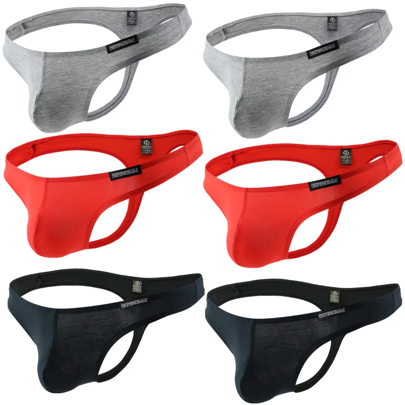 6 шт./партия сексуальные мужские стринги Нижнее белье для мужчин 94% модал удобные