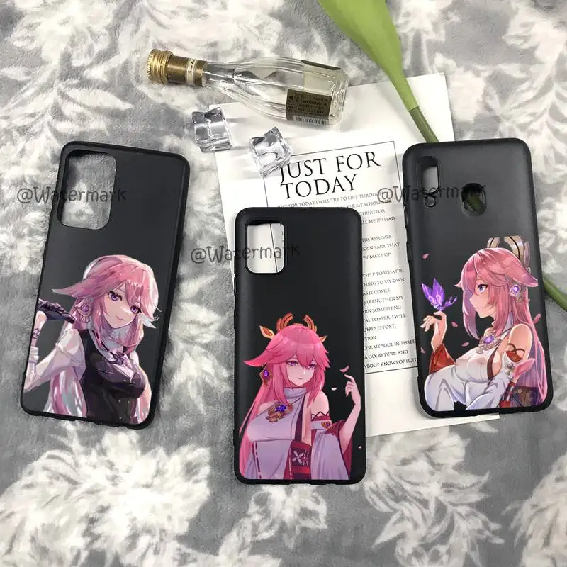 

Genshin Impact Yae MIko Phone Case For Samsung A12 A32 A71 4G 5G A10 A20 A21 A40 A50 S A51 A52 A70 A72 Silicone Funda