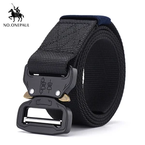 Ремень NO.ONEPAUL мужской тактический, нейлоновый ремень с металлической многофункциональной пряжкой, с крючком для занятий спортом на открытом воздухе