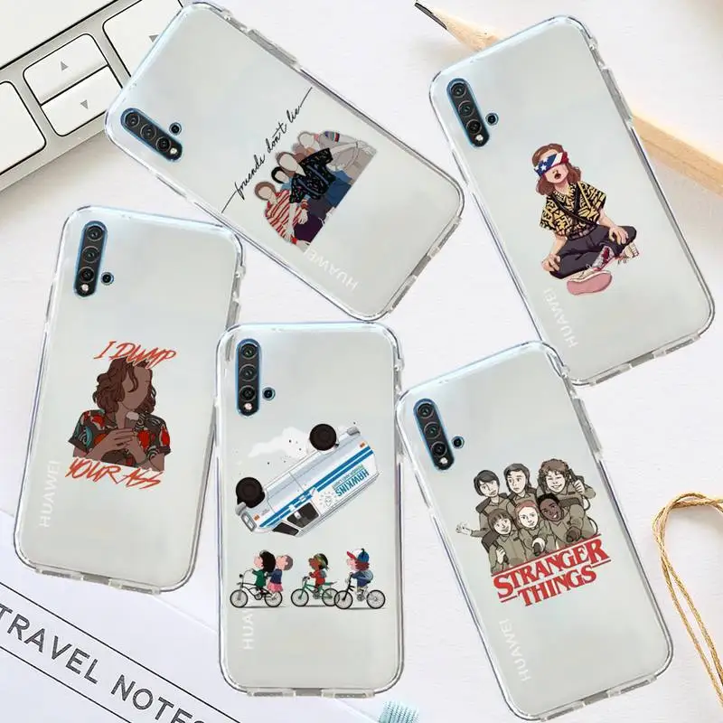 

Strange Things tv show Phone Case Transparent for Huawei honor P mate 40 20 30 10 50 i 9 x mate pro lite 8a