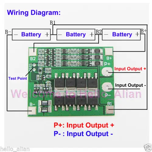 3S 3 cell 11 1 V 12 6 25A W/баланс PCB плата защиты BMS для 18650 литий ионный Батарея|Регуляторы