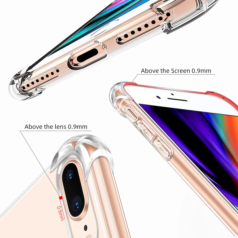 shockproof phone case ultra thin clear for iphone 11 12 pro x xs max transparent silicone case for iphone 6 7 8 plus back cover free global shipping