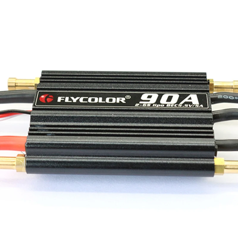 Flycolor 90A бесщеточный ESC для RC лодки 2 6S с 5 V/5A BEC|Детали и аксессуары| |