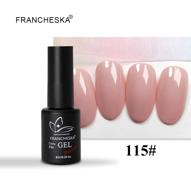 Color UV gel 115 Francheska резиновое Базовое покрытие верхнее покрытие базовый топ набор oje Унас гель лак nagels spulletjes дизайн ногтей lakiery hybrydowe гель лак - Цвет: Color UV gel 115