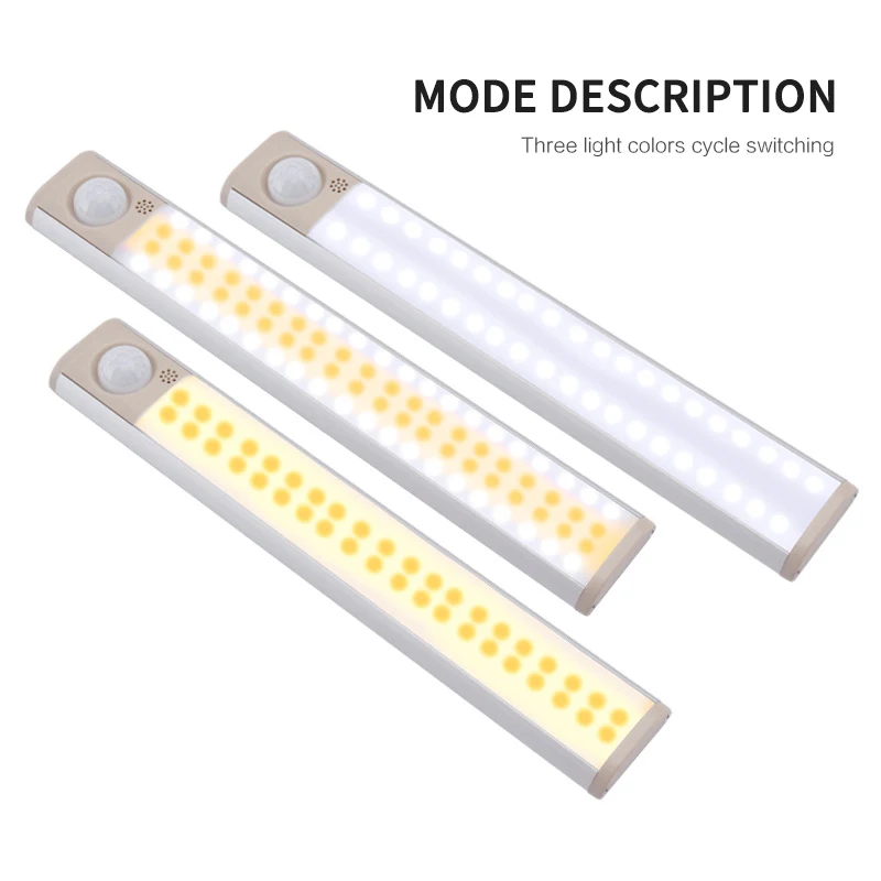 

Smart Home Light Cupboard Wardrobe Night Lamp Cabinet Backlight Closet 80LED/120LED Lights PIR Motion Sensor