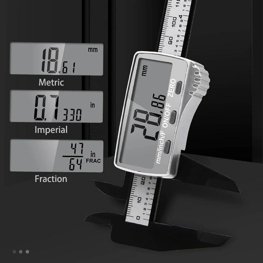 Электронный цифровой штангенциркуль 150 мм с большим ЖК-экраном