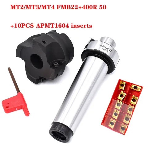 Режущая головка MT2 MT3 FMB22 MT4 +BAP400R 50 мм с 10 вставками APMT1604