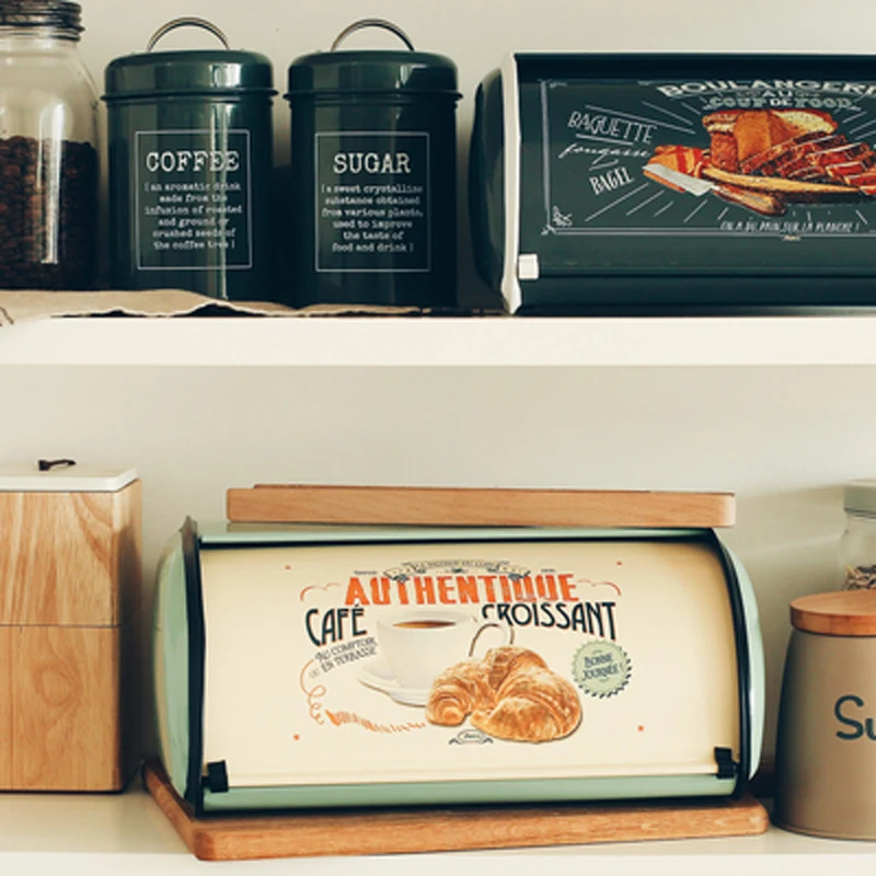 Французский винтажный ящик для хлеба хранения раскладной верхний светильник