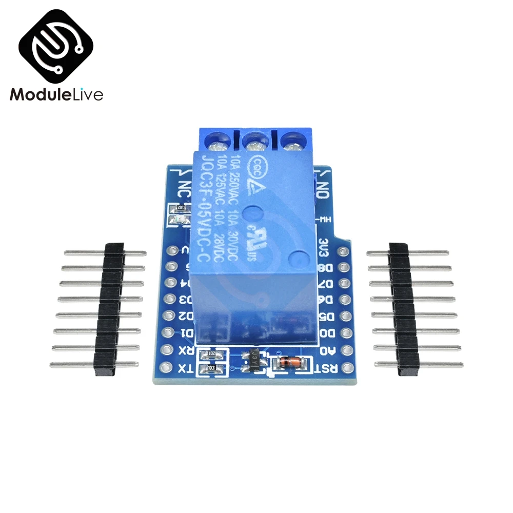 Релейная плата ESP8266 5 В 1 канала V2 WeMos D1 Mini для мини-релейный модуль Arduino |