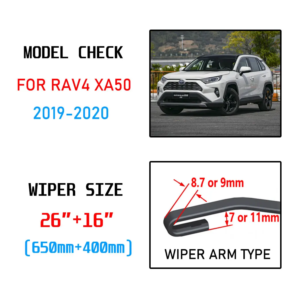 Аксессуары для Toyota RAV4 XA50 2019 2020 2021 Автомобильная щетка стеклоочистителя лобового